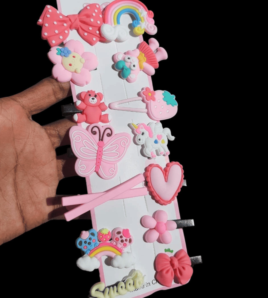 Set Of 14 Baby Hair Clips Card, Creative Sweet Kid Side Tassels Clips, Tiny Hair Clips for Baby Girls, Princess Decorative Hair Accessories Set Of 14 Baby Hair Clips Card, Creative Sweet Kid Side Tassels Clips, Tiny Hair Clips for Baby Girls, Princess Decorative Hair Accessories